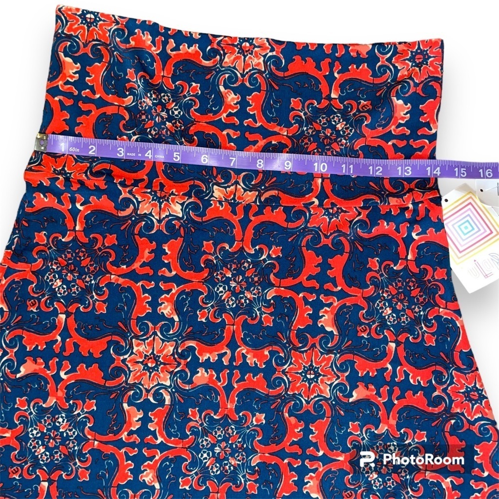 LulaRoe MAXI Dress/ Skirt Small Blue and Red Design Floor Length - Picture 3 of 4